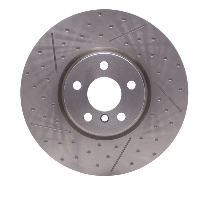 Mini Cooper Clubman Brake Rotor (1) - Front - R1 Concepts - Dimpled and Slotted - `15-`19